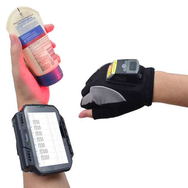 Android 14 4GB 64GB Wearable Rugged PDA for Warehouse Logistics Retail - IP65 Waterproof Industrial Handheld Terminal Effon WT04