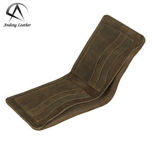Portefeuille en cuir de vache véritable fait main Andong pour homme, style rétro simple, portefeuilles en cuir Crazy Horse, porte-cartes pour homme - Product Image 1