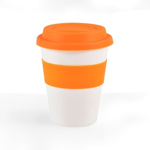 Tasse de voyage en fibre de bambou 12OZ tasse à café en paille de blé avec couvercle en <span class=keywords><strong>plastique</strong></span> réutilisable <span class=keywords><strong>jetable</strong></span> pour l'eau café grande idée cadeau - Product Image 2