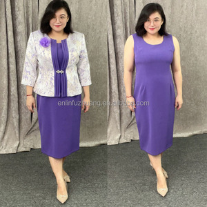 Formal Dresses Suit Two-Piece Customized Plus Size Anti-wrinkle Floral Pattern Painted Decoration <b>Women's</b> Church Business Dress - Product Image 3