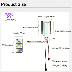 <span class=keywords><strong>Interrupteur</strong></span> tactile à trois boutons, bande lumineuse RGB colorée, télécommande, 12V72W, indice de protection IP5, <span class=keywords><strong>interrupteur</strong></span> intelligent en polycarbonate ignifuge, <span class=keywords><strong>interrupteur</strong></span> miroir - Product Image 4