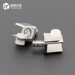 Shengyuan Zinc Alloy Glass Clips Nickel Plated Easy Installation For Furniture Shelf Support - Product Image 2