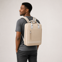 Sac à dos pour ordinateur portable en tissu Oxford, ouverture à 180 degrés, avec poche en filet, idéal pour le travail et les voyages (vente en gros)