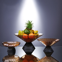 Moderne Décoration de La Maison Table Plateau De Bonbons Chocolat Plaque Fruits En Verre Clair Bol