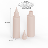 Bouteilles en plastique personnalisées de nouvelle conception, bouteilles vides pour huile capillaire, bouteilles à presser pour soins capillaires, applicateur à bec torsadé pour emballage de produits de soin de la peau