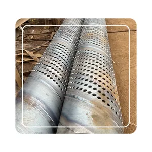 Customized Spiral Welded steel perforated wire mesh filter tube water filter screen cylinder oil filter pipe