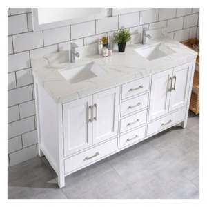 Meuble de salle de bain de luxe de haute qualité, style shaker, laqué brillant, avec plan de travail en céramique - Product Image 5