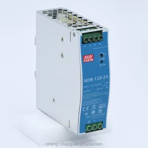 Meanwell NDR Power 12V 24V 48V 75W 120W 240W 480W Switching DIN Rail Power Supply untuk Sistem Kontrol Industri