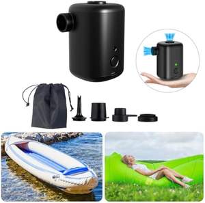 Pompa udara listrik Mini 4000Pa portabel, tanpa kabel dapat diisi ulang bahan ABS kasur tiup untuk Kayak apung tas penyimpanan vakum - Product Image 3