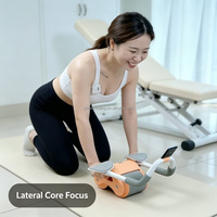 Rueda de Ejercicio Diaria para el Hogar, Nuevo Rodillo Abdominal con Rebote Automático para Adultos, Hombres y Mujeres, Entrenamiento Corporal