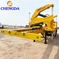 Chine Usine Haute Efficacité 40Ft 3 Essieux 37 45 Tonnes Conteneurs D'expédition Utiliser Latéral Ascenseur Chargeur Hydraulique Squelette Semi-Remorque