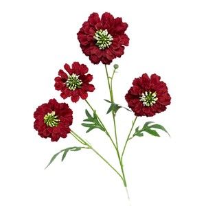 Bouquet de fleurs artificielles en soie YN-Scabiosa, en tissu plastique, pour décoration de mariage - Product Image 5