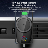 15W Auto-Wireless-Ladestation mit Touch-Steuerung Magnetische Auto-Handyhalterung mit Kabelloser Ladefunktion