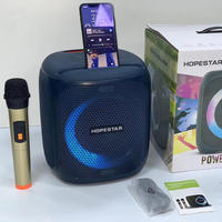 Hopestar PARTY100 MINI Altavoz Bluetooth Portátil de 5W, Mini Altavoz con Bluetooth, Resistente al Agua IPX6, Luz LED de Espectro, Radio FM, Audio de Bolsillo para Exteriores