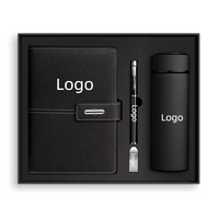 Ensemble cadeau personnalisé de carnet de notes en cuir PU A5 pour le bureau ou un mariage, avec bouteille d'eau, stylo, carnet de notes, boîte cadeau