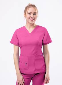 FUYI Femmes Marque Privée Uniformes Scrubs Costumes Medico Uniformes Enfermera Gommage Uniformes de Soins Infirmiers - Product Image 2