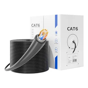 1000FT 야외 드롭 UTP Cat6 이더넷 네트워크 Cat6 케이블 Lan 케이블