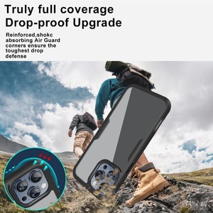 Coque de protection intégrale double face <span class=keywords><strong>360</strong></span> pour iPhone 17 <span class=keywords><strong>Air</strong></span> 16 15 14 13 12 11 17 Pro <span class=keywords><strong>Max</strong></span> Plus Xs, transparente avec protection d'écran - Product Image 4