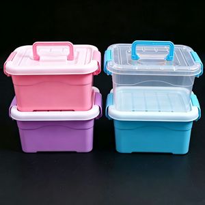 Plastic Storage Box Rectangle Solid Color Eco Friendly Toys Organizer Standing Type For Home <b>Wardrobe</b> Building Blocks Socks - Product Image 1