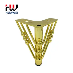 Wholesale Light Luxury Heavy Industry Metal Iron Triangle Legs Chair Foot Cabinet Feet Sofa Leg for Home Use Furniture Parts