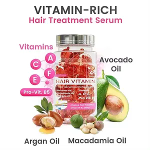 Kapsul vitamin rambut label pribadi untuk pria dan wanita serum penumbuh rambut kapsul penumbuh rambut asli alami