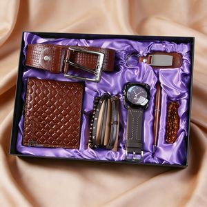 Fancy & Yc DW2036 Nouveau Coffret Luxe 7 Pièces pour Homme : Montre à Quartz, Ceinture, Portefeuille, Bracelet, Porte-clés, Stylo – Cadeau d'Anniversaire Tendance pour Homme - Product Image 6