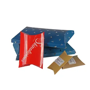 畅销糖果盒，带可定制标志和彩色纸质枕头包装盒