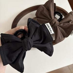 Pinza de Pelo de Plástico con Lazo Retro Coreano de 13 cm, Accesorios Minimalistas para el Cabello para Mujer, Decoración para el Cabello - Product Image 2