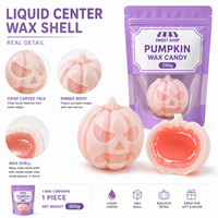 Halloween Jack-O'-Lantern Wax Candy 200g Reuze Enkelvoudige Stuk Vloeibare Jam Gevulde Kauwgom Snoepjes