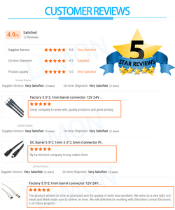 5.5x2.1 Barrel Connector 2 Wires 12V DC Female Jack Power Cable For LED <strong>Light</strong> - Product Image 5