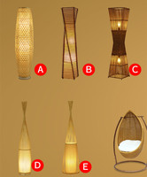 Style minimaliste, décoration intérieure en osier, fait à la main, bambou, rotin, tissé, lampe autoportante, lampadaire en bambou