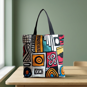 Sacs fourre-tout modernes en toile imprimée, grande capacité, sacs de rangement d'extérieur, design rectangulaire cousu, sacs de rangement à motifs - Product Image 3
