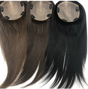 ที่มีคุณภาพสูง100% ยุโรปเวอร์จินมนุษย์ผมหนังกำพร้าชิดสีน้ำตาลเครื่องทำด้วยผ้าไหมฐาน <span class=keywords><strong>Topper</strong></span> สำหรับผู้หญิง - Product Image 5