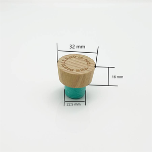 Bouchon de bouteille en bois Spirispak avec capuchon supérieur en bois, qualité alimentaire, <span class=keywords><strong>ouverture</strong></span> facile, fermeture lisse, logo et taille de port personnalisables - Product Image 3
