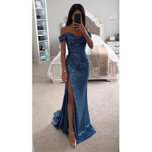 Robes de bal extravagantes pour filles noires, avec tulle rouge à sequins, traîne, perles de cristal et plis, idéales pour les soirées - Product Image 6