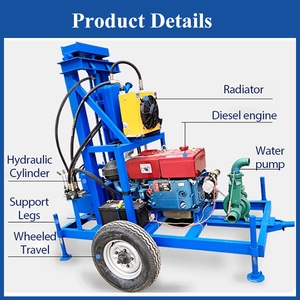 Equipo de Perforación de Pozos de Agua de Alta Calidad, <span class=keywords><strong>Motor</strong></span> de 25 HP, Doble Sistema Hidráulico <span class=keywords><strong>con</strong></span> Capacidad de Elevación de 6 Toneladas para Construcción de Perforaciones de 200 m - Product Image 6
