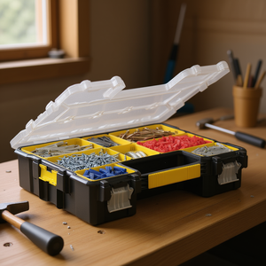 Organizador Pro Fatmax con bisagras metálicas, caja de herramientas con compartimentos para ferretería y sujetadores - Product Image 3