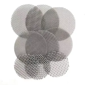 Pantalla de filtro de malla metálica Micro DE ACERO INOXIDABLE multicapa de una sola capa filtro de disco lavable y reutilizable