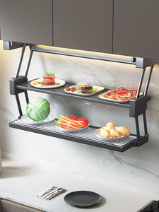 HNOSS rak piring dapur pintar, rak perkakas pasang dinding dapur, rak persiapan makanan tarik ke bawah dapat dilipat - Product Image 5