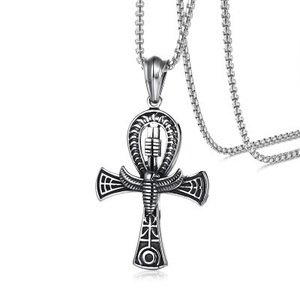 Collier pendentif en acier inoxydable <span class=keywords><strong>de</strong></span> style égyptien vintage, symbole <span class=keywords><strong>de</strong></span> vie immortelle <span class=keywords><strong>Ankh</strong></span>, <span class=keywords><strong>croix</strong></span> pendentif <span class=keywords><strong>Ankh</strong></span>, <span class=keywords><strong>croix</strong></span> égyptienne <span class=keywords><strong>de</strong></span> la vie - Product Image 5