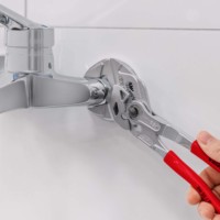 Pince à sertir KNIPEX 86 03 250, outil multifonction, revêtement plastique, chromé, 250 mm, fabriqué en Allemagne