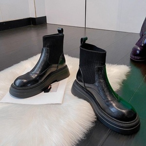 รองเท้าบูทหนังบัลมาโรลสำหรับผู้ชาย ผิวสัมผัสขัดด้วยมือ สไตล์ชุดทำงานผ้าฝ้ายแบบอามิช รองเท้าบูทแบบพิเศษ - Product Image 2