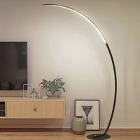 Noir Métal Arc Debout Lumière Canapé Coin Simple Moderne Oem Led Salon Pêche Lampadaires