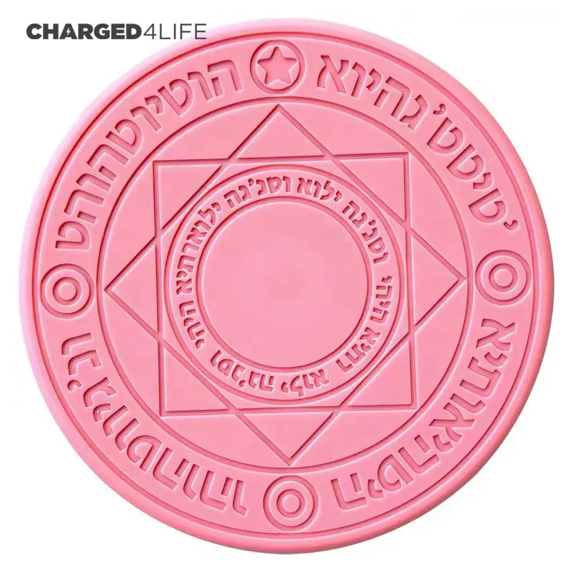 Venta al por mayor cargadores Array Round 10W Light LED Phone Mini Charger Qi Glowing Action Magic Circle Wireless Charger Pink