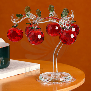 Adorno de Cristal en Forma de Árbol de Manzana, Hecho a Mano, de Cristal Artificial, para Decoración del Hogar, en Forma de Esfera, Colección, Regalo - Product Image 1