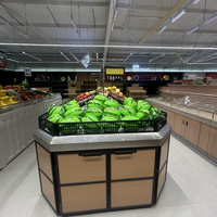 Dubbelzijdige stalen supermarkt rekken fabriek groothandel op maat fruit en groente display rekken voor fruit en groenten