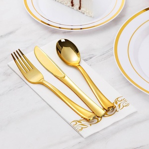 Goodluck Lot de 100 serviettes de table jetables en lin doré absorbant doux 1 pli essuie-mains pour fête salle de bain cuisine dîner sac - Product Image 1