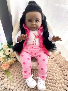 Muñeca Reborn Gigante de Silicona Líquida Negra, Rubia, Barata, <span class=keywords><strong>Hoomai</strong></span>, 45 cm, 60 cm - Product Image 6