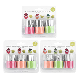 ชุดเครื่องมือป้องกันมือ 3 ชิ้น ทำจากสแตนเลสและพลาสติก PP เป็นมิตรกับสิ่งแวดล้อม ยี่ห้อ LK สำหรับตัดคุกกี้ ผลไม้ ผัก และทำเค้กแฟนซี - Product Image 2