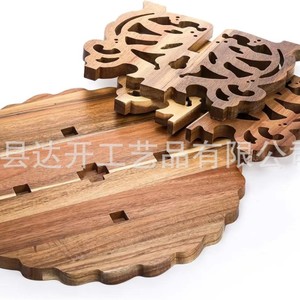 <b>Wooden</b> <b>Cake</b> Rack Round Handmade Desktop Display Stand For <b>Birthday</b> Party Dessert - Product Image 5